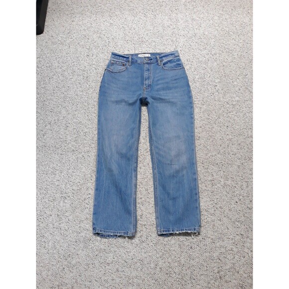27 Abercrombie & Fitch The Ankle Straight Ultra High-Rise Crop - Picture 1 of 5